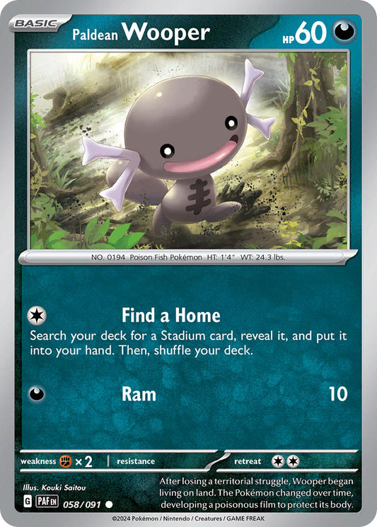 058/091  Paldean Wooper - 058/091