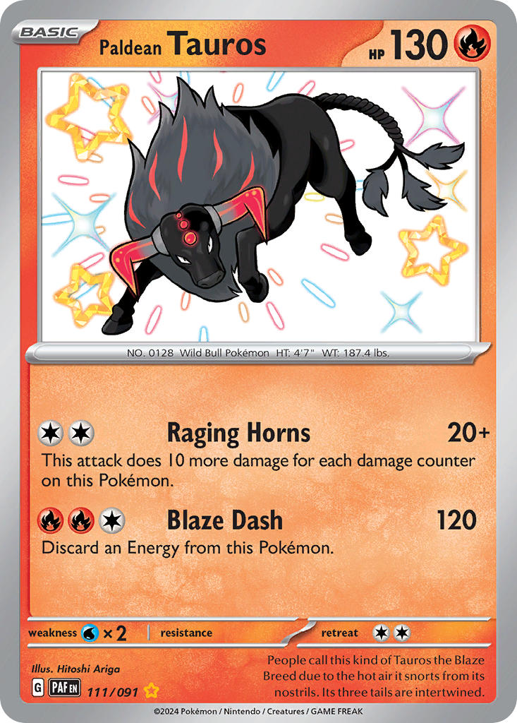111/091  Paldean Tauros - 111/091