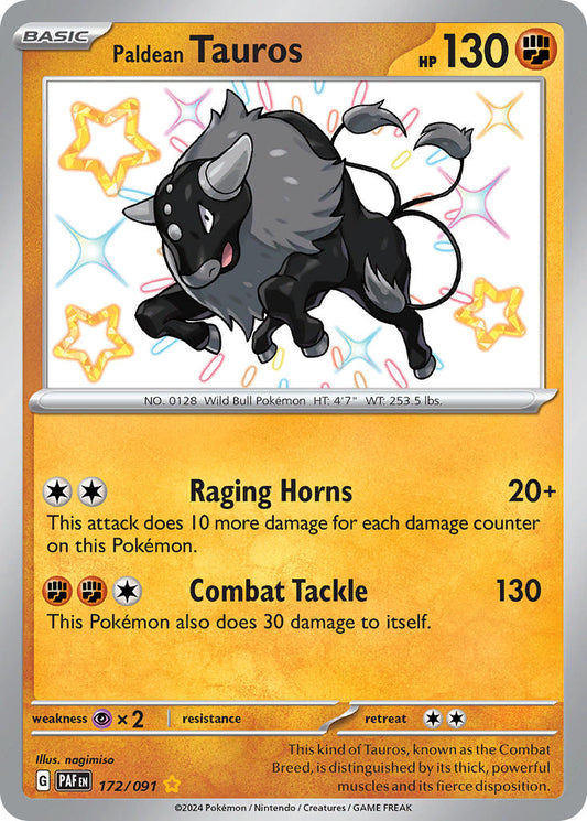 172/091  Paldean Tauros - 172/091