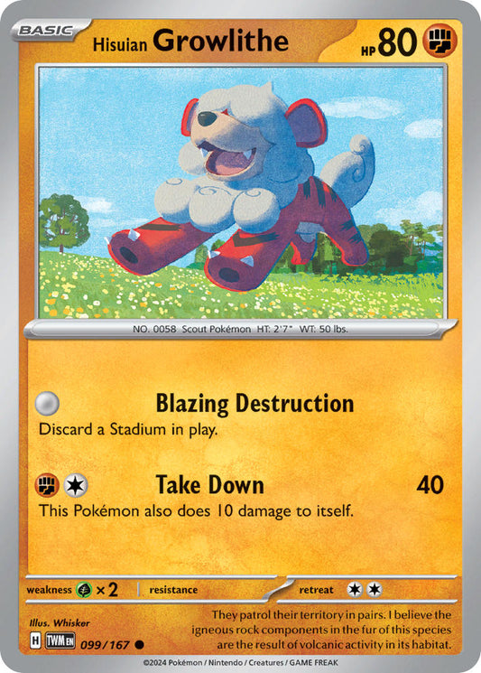 099/167  Hisuian Growlithe - 099/167
