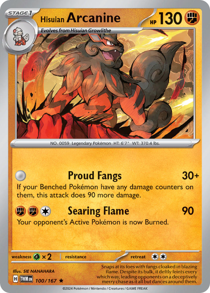 100/167  Hisuian Arcanine