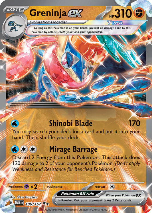 106/167  Greninja ex - 106/167
