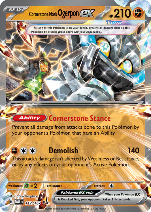 112/167  Cornerstone Mask Ogerpon ex - 112/167