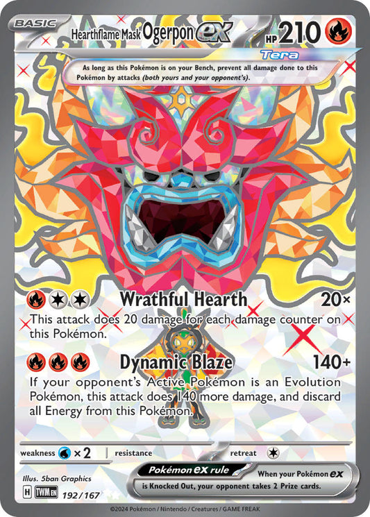 192/167  Hearthflame Mask Ogerpon ex - 192/167