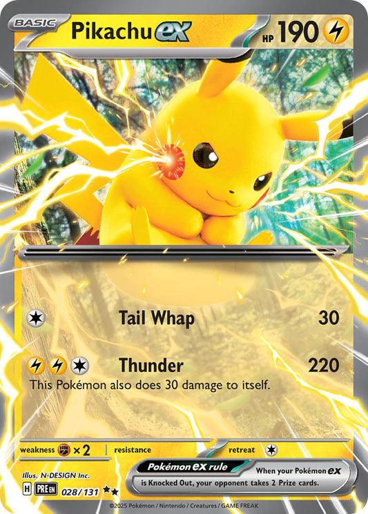 028/131  Pikachu ex - 028/131