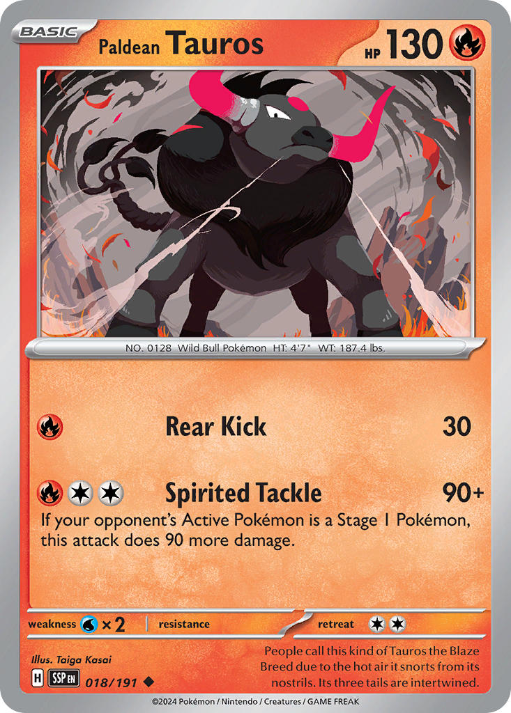 018/191  Paldean Tauros - 018/191