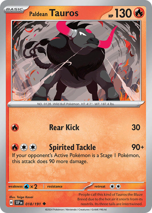 018/191  Paldean Tauros - 018/191