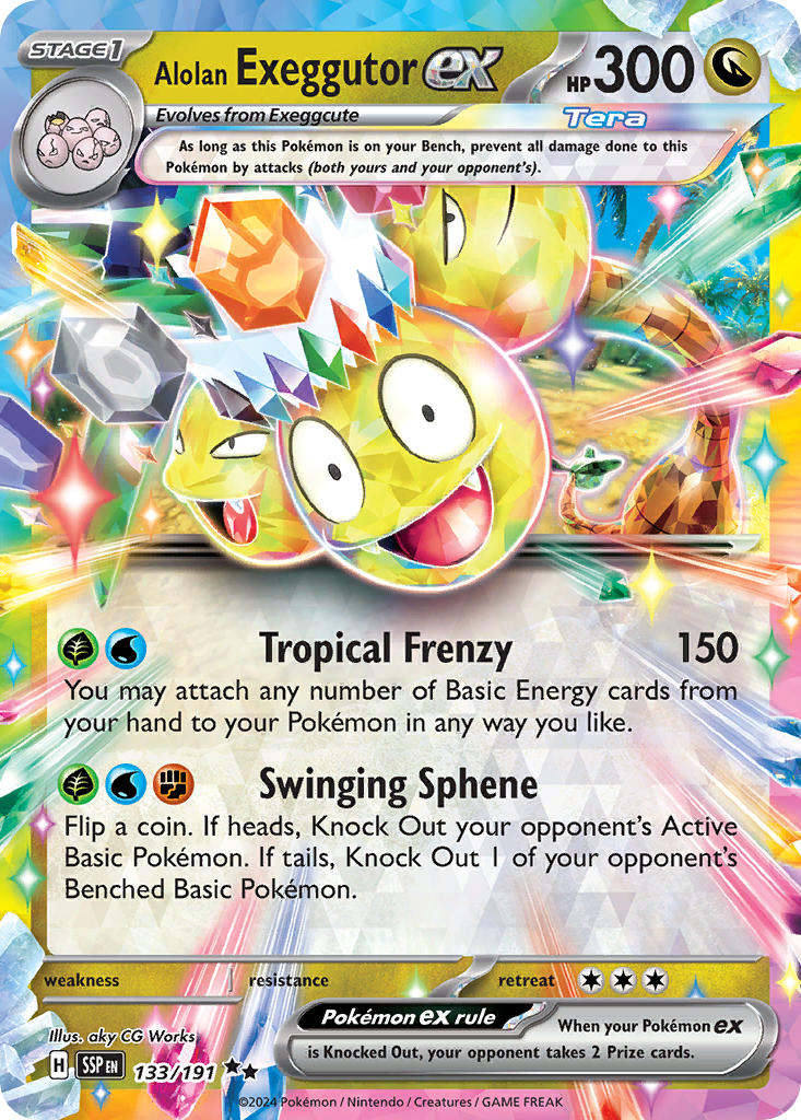 133/191  Alolan Exeggutor ex - 133/191