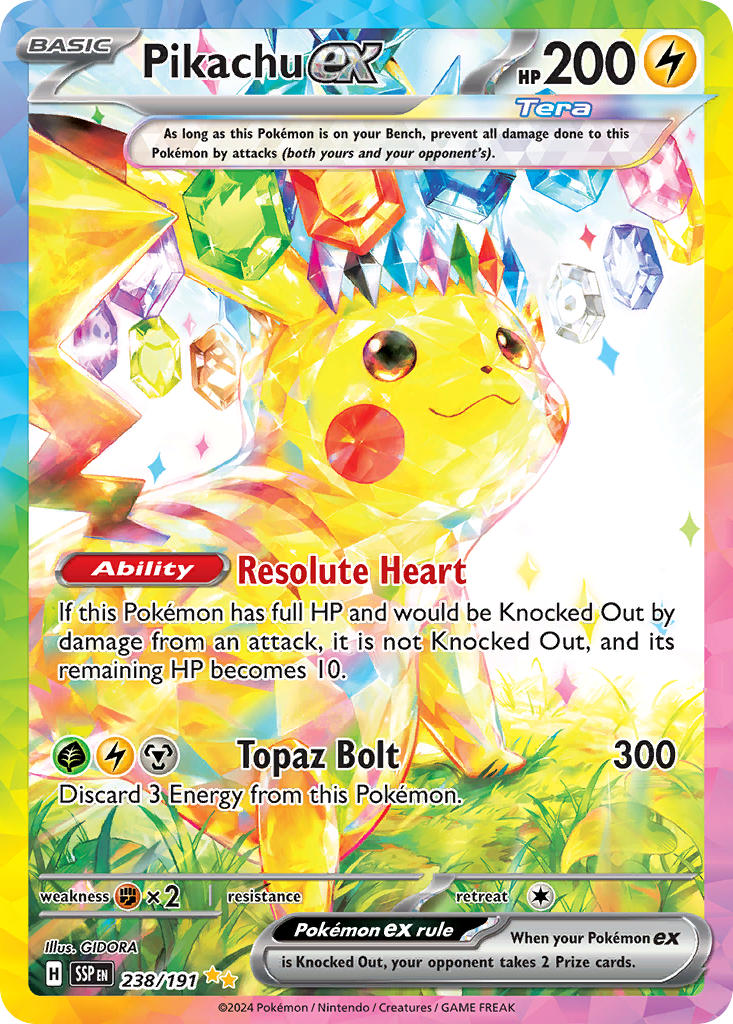 238/191  Pikachu ex - 238/191