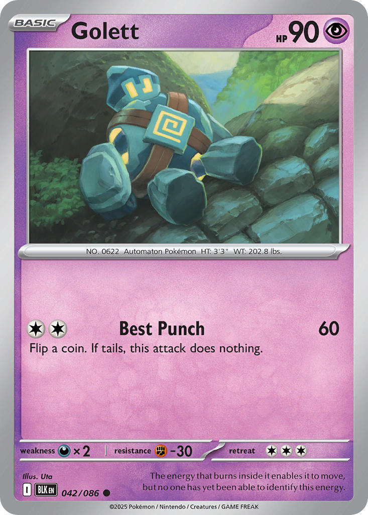 042/086  Golett (Poke Ball Pattern)