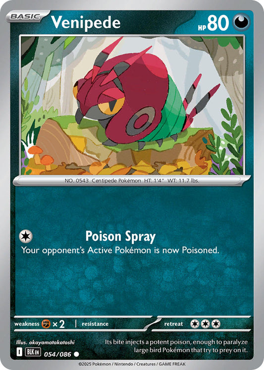 054/086  Venipede (Master Ball Pattern)